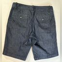 Dockers  Womens Blue Denim Bermuda Shorts Pockets Zip Up Size 4 Pre-owned Photo 7