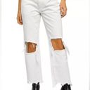 Free People Maggie Mid Rise Straight Leg Jeans in Optic White Photo 0