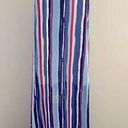 Aura Boutique Maxi Swim Coverup in Red White Blue with 3/4 White Slip Photo 0