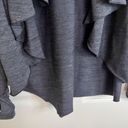 Athleta  Open Front Dark Grey Soft Cardigan Size Large Thumbholes Cozy Athletic Photo 4