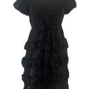 Juicy Couture  black ruffle short sleeve a-line dress size 0 Photo 0