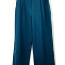 Club Monaco  Heemi Blue Wool Blend Belted Wide Leg Cropped Pants Size 4 Photo 1