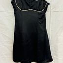 For Love & Lemons  Elora Satin Crystal Embellished Mini Dress Black Women's XS Photo 0