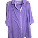 DKNY  Purple Pastel Lavender button down collar Womens Size Medium Photo 0