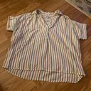 Madewell  Short Sleeve Vertical Striped Top Photo 4