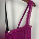 Frederick's of Hollywood Frederick’s of Hollywood Fuchsia Purple Mesh Ruffle Lingerie Sheer Top Dress Photo 3