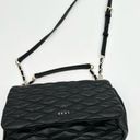 DKNY  Black Diamond Quilted Leather Lara Top Handle Crossbody Bag Photo 14