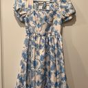 SheIn Blue Floral Babydoll Dress Photo 0