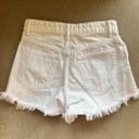 ZARA white ripped denim shorts Photo 1