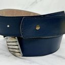 Vintage Blue Bruno Val  Leather Concho Belt Size Small S Womens Photo 1