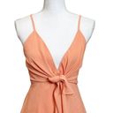 by the way. Revolve Liliana Tie Front Mini Fit & Flare Dress Tangerine Size S NWT Photo 2