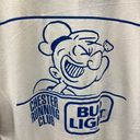 The Vintage Shop Vintage 1987 Popeyes Pepsi Bud Light 10K Fun Run Double Sided Ringer Tee Large L Photo 3