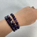 Soft Surroundings  Purple Stacked Agate Bracelet NWT Photo 0