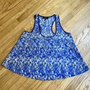 AQUA  tank top blue water color print racer back woman’s  size small Photo 0