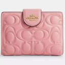 Coach GoldLight Blush Medium Corner Zip Wallet Photo 0