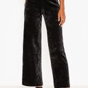 The Loft NWT Women's Medium Wide-Leg Velour Black Pull-On Pants Photo 1