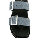 Raye NWOT  Clifton Slip On Denim Double Strap Slide Sandal Denim/Black Women's 8 Photo 0