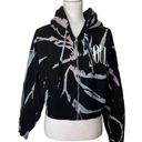 SoulCycle SOUL BY  Womens Pride Tie-Dye Cropped Zip Up Hoodie Black Small New NWT Photo 1