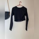 Ryderwear  Black Long Sleeve Crop Top, Size Large Photo 3