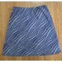 New York & Co. Skirt Women's Size Large Blue  Patterned Elastic Waist Lined Photo 2