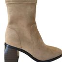 Anne Klein NEW  Akastrio Square Toe Boot Suede Tan Photo 0