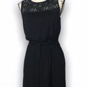 Trina Turk Crochet Top Black Knit Belted dress Photo 0