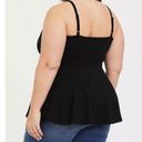 Torrid  Top 5X Black Foxy Sweetheart Cinched Bust Peplum Babydoll‎ Plus Size Photo 1