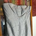 J.Crew  Strapless Eyelet Cotton Dress with Scalloped Hem size 4 Photo 2