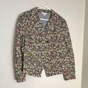 Christopher & Banks  Blazer Jacket Womens Size L Multicolor Floral Cotton Blend Photo 0