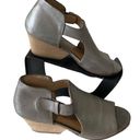 Eileen Fisher  silver/bronze open toe wedge shoes sz 10 Photo 0