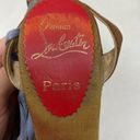 Christian Louboutin Vintage  Bow Accent blue espadrille wedge gladiator sandals Photo 8