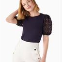 Kate Spade Floral Lace Puff Sleeve T-shirt Photo 0