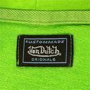 Von Dutch  Brown Logo Neon Green Full-Zip Hoodie Photo 4