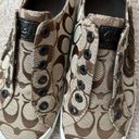 Coach Brown Beige Tan Sneakers Slip Ons Photo 4