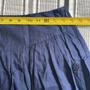 American Eagle  Navy Blue Pleated Fit Flare Beaded Lined Full A-Line Skirt size 2 Photo 6