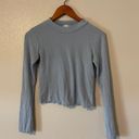 Full Tilt Blue Long Sleeve Crop Top Photo 1