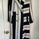 Topshop  striped duster jacket trench coat lightweight navy white Photo 0