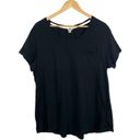 Woolrich  Women’s Classic Cotton Pocket Crewneck Tee in Black Size XXL Photo 1