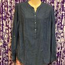 Dalia Collection  Blue button up women’s medium Photo 0