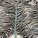 ZARA  Black & White Zebra Print Straight Wide Leg Denim Jeans EUC Sz 8 Cotton Photo 9