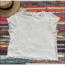 BP  size LARGE lettuce trim crop top short sleeve tee shirt Gray Photo 0