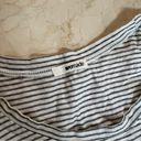 LA Made  Like New Striped Cotton Tee Shoulder Open Sz Small Photo 2