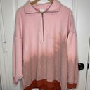 Out From Under BNWT UO  Asher Relaxed Pink Tie Dye Quarter-Zip Sweatshirt Size M Photo 1