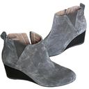 Vionic  Ankle Boots Womens 7 Gray Paloma Suede Wedge Heel Bootie Comfort Shoes Photo 0