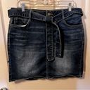 Apt. 9  Belted Skirt Womens Size 12 Mid Rise Dark Wash Blue Denim Jean Pencil Photo 0