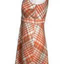 L.L.Bean  Linen/Cotton Faux Wrap A-Line Casual Plaid Sleeveless V-Neck Dress 8P Photo 3