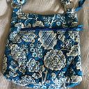 Vera Bradley  Blue White Crossbody‎ Bag Floral Paisley Photo 1