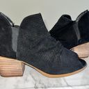 Baretraps Black Leather IREE Perforated Peep Toe Ankle Booties Photo 0