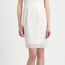 Shoshanna  Dress Lace White Floral Lace Sheath Dress Anthropologie, Size 4 Photo 2