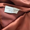 Dress Forum Los Angeles high neck Satin midi terracotta dress Photo 4